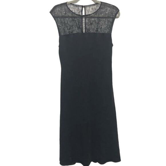 Ralph Lauren Sleeveless Cocktail Dress M 8 10 Embellished Lace Beaded Party Knee - Picture 5 of 7